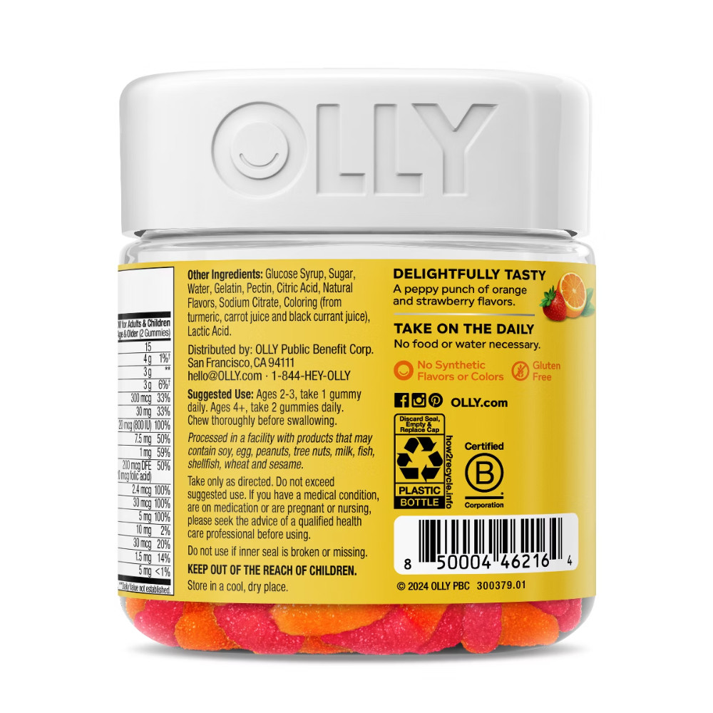 OLLY Kids' Multivitamin Gummy Worms – 70ct