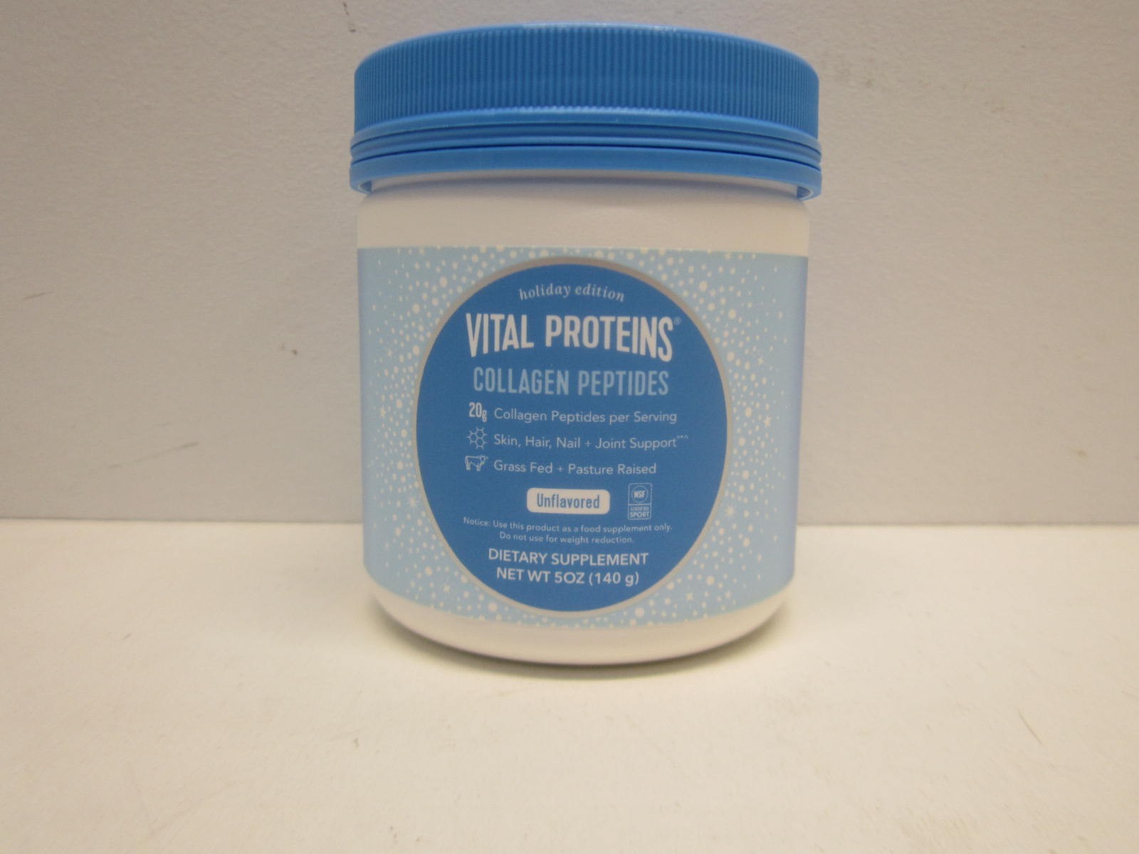 Vital Proteins 5 oz Holiday Edition Unflavored Collagen Peptides 08/2027 – Qty 6