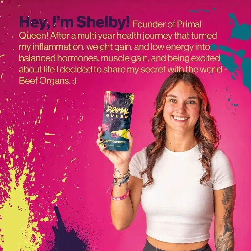3PCS Primal Queen Supplement for Women 60 CountsBeef Organ Free Shipping !