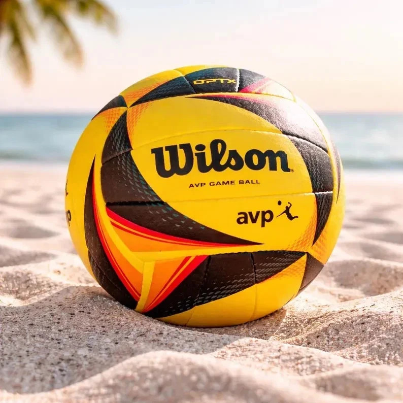 Wilson AVP OPTX Official Beach Volleyball Tour Match Game Ball – Black/Yellow
