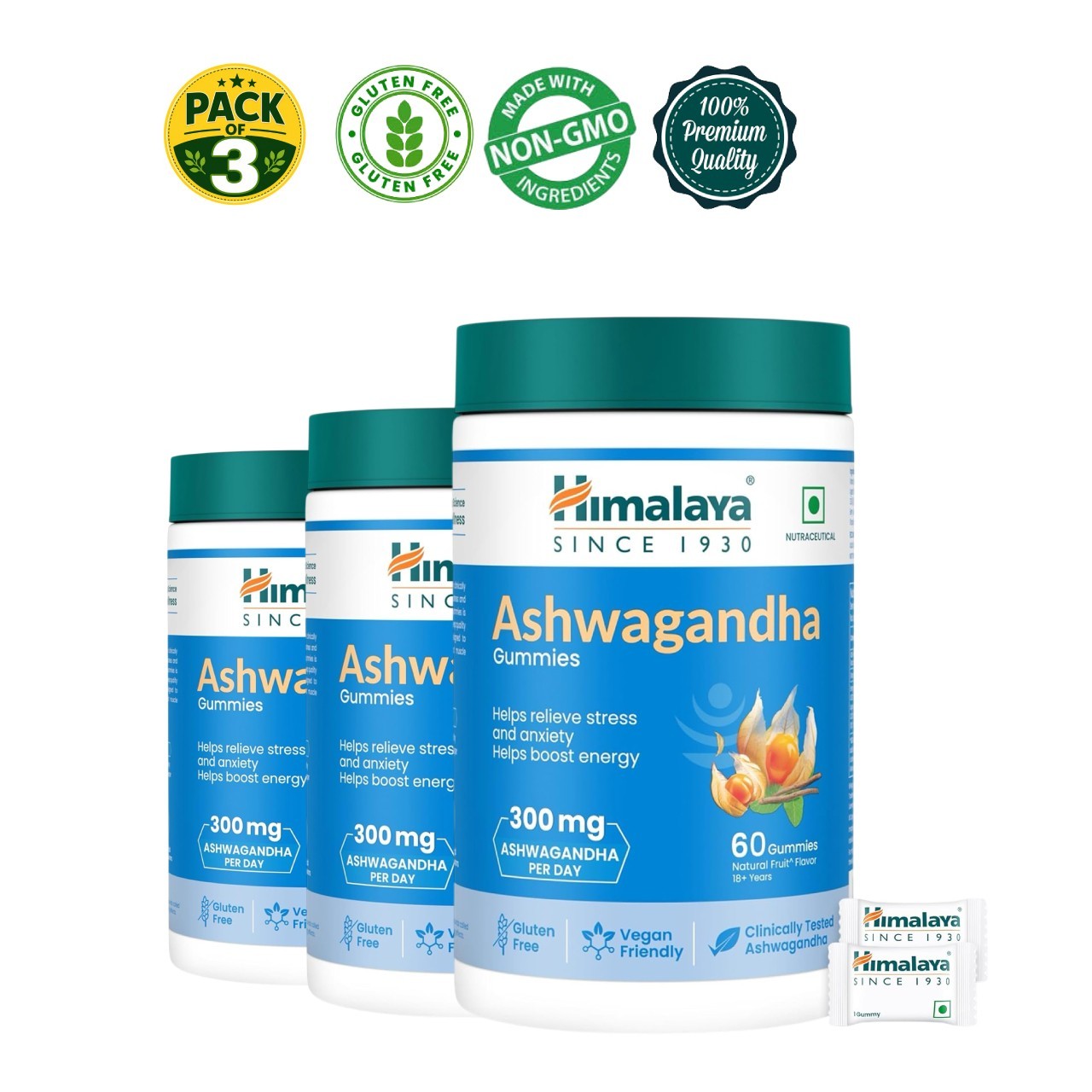 3 Pack Hima .laya KSM-66 Gummies 180 Count