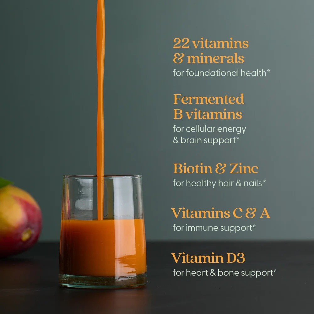 Multivitamin Liquid New Chapter Vegan Gluten Free Orange Mango 30 fl oz