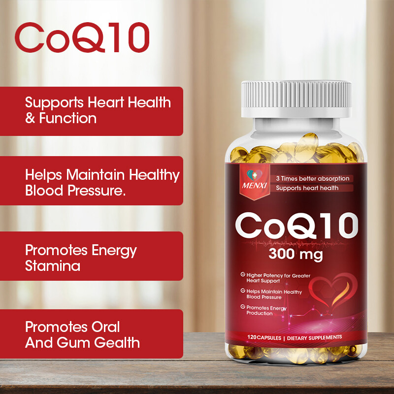 2 Packs CoQ-10 300mg-120 Softgels Coq10 Co Q10 Coenzyme Heart Support NON GMO