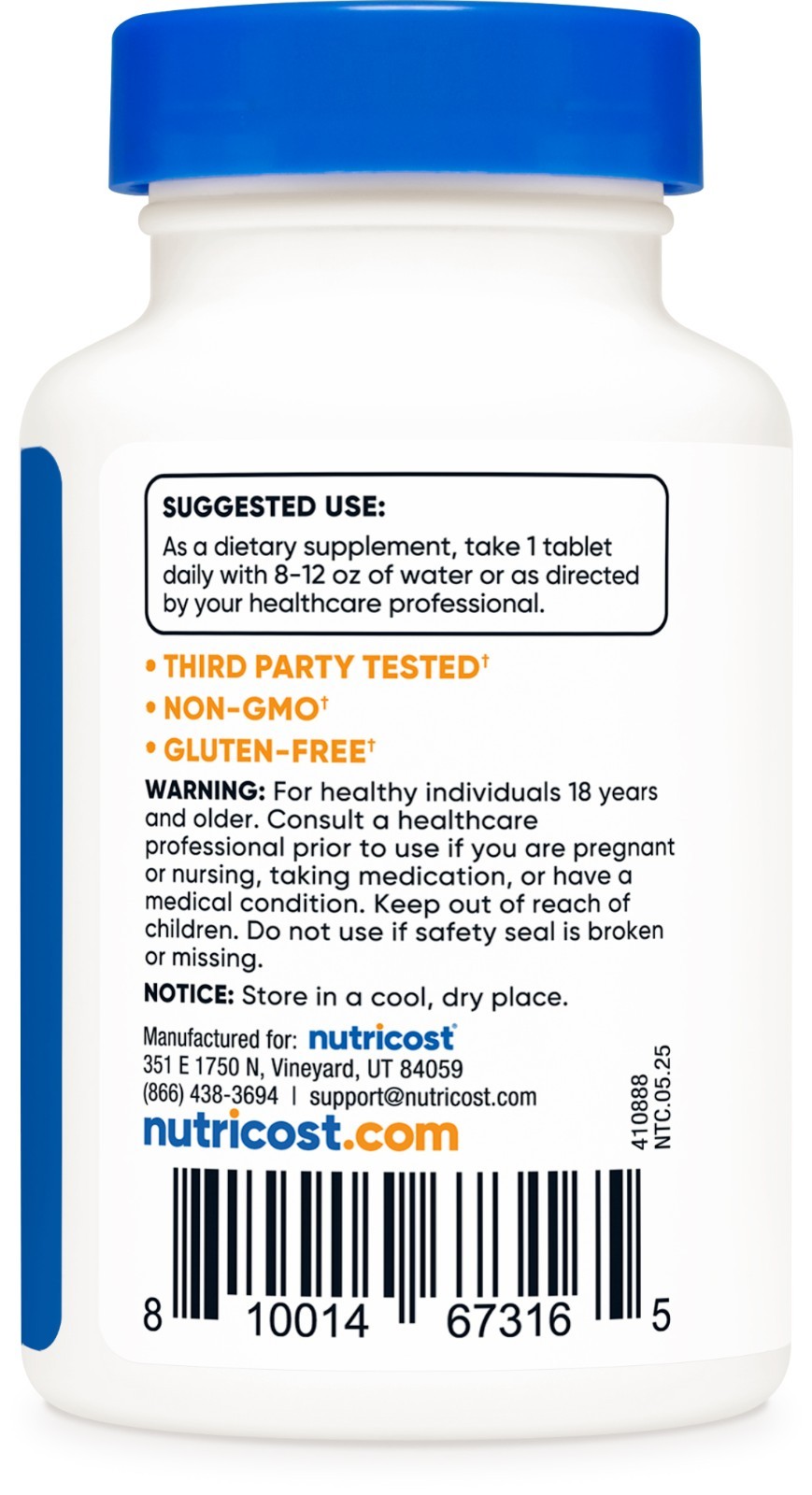Nutricost Chromium 1000mcg, 240 Tablets – Gluten Free, Non-GMO