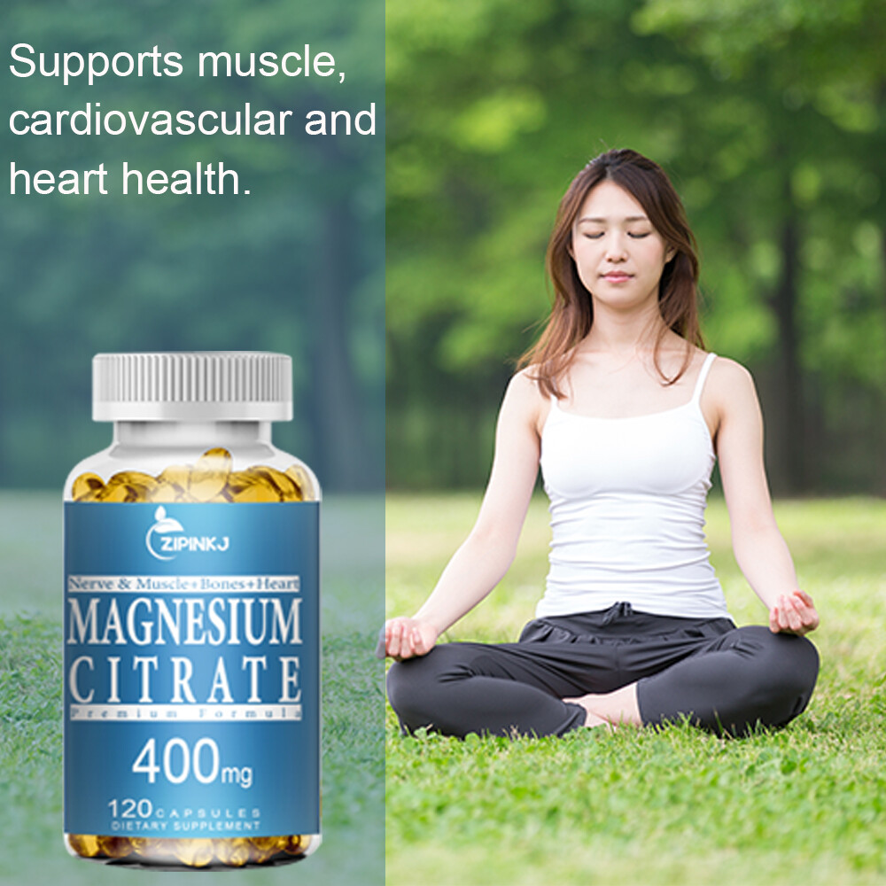 Magnesium Citrate Extra Strength 400mg 600mg- Chelated for Max Absorption 30day