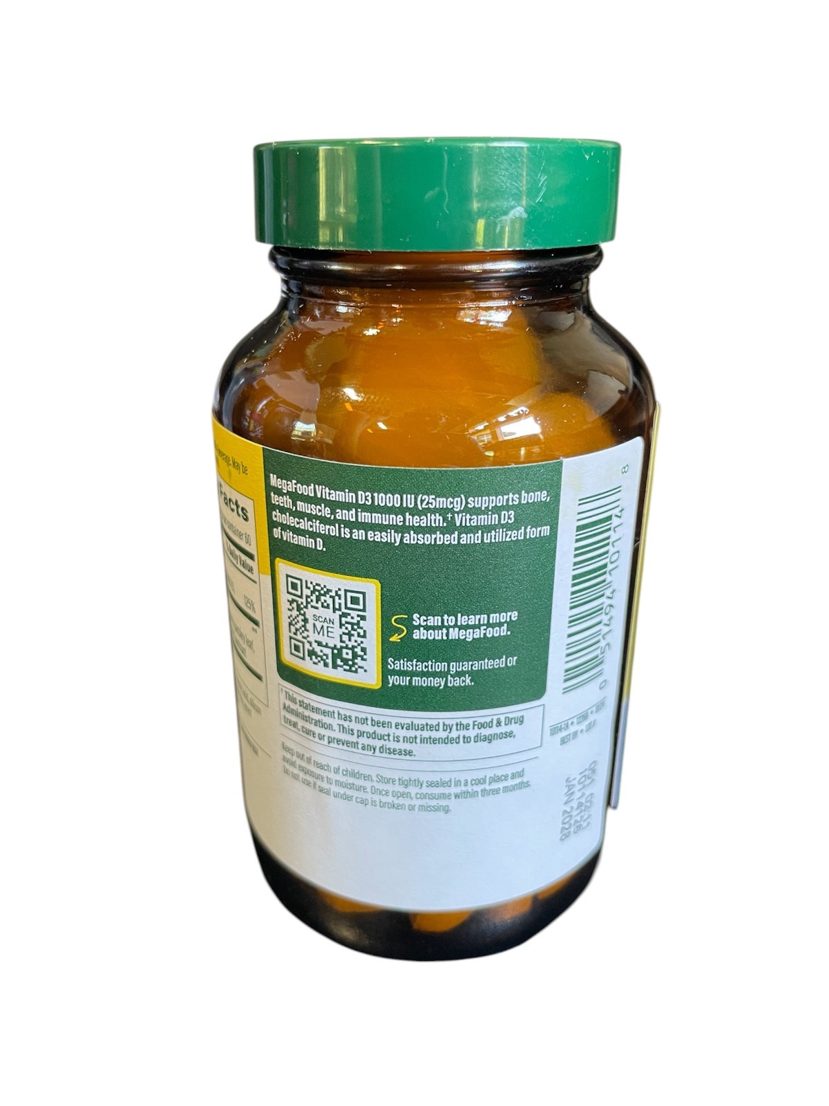Sealed – MegaFood Vitamin D3 (25 mcg) Gluten-Free, Non-GMO, Kosher – 60 tablets