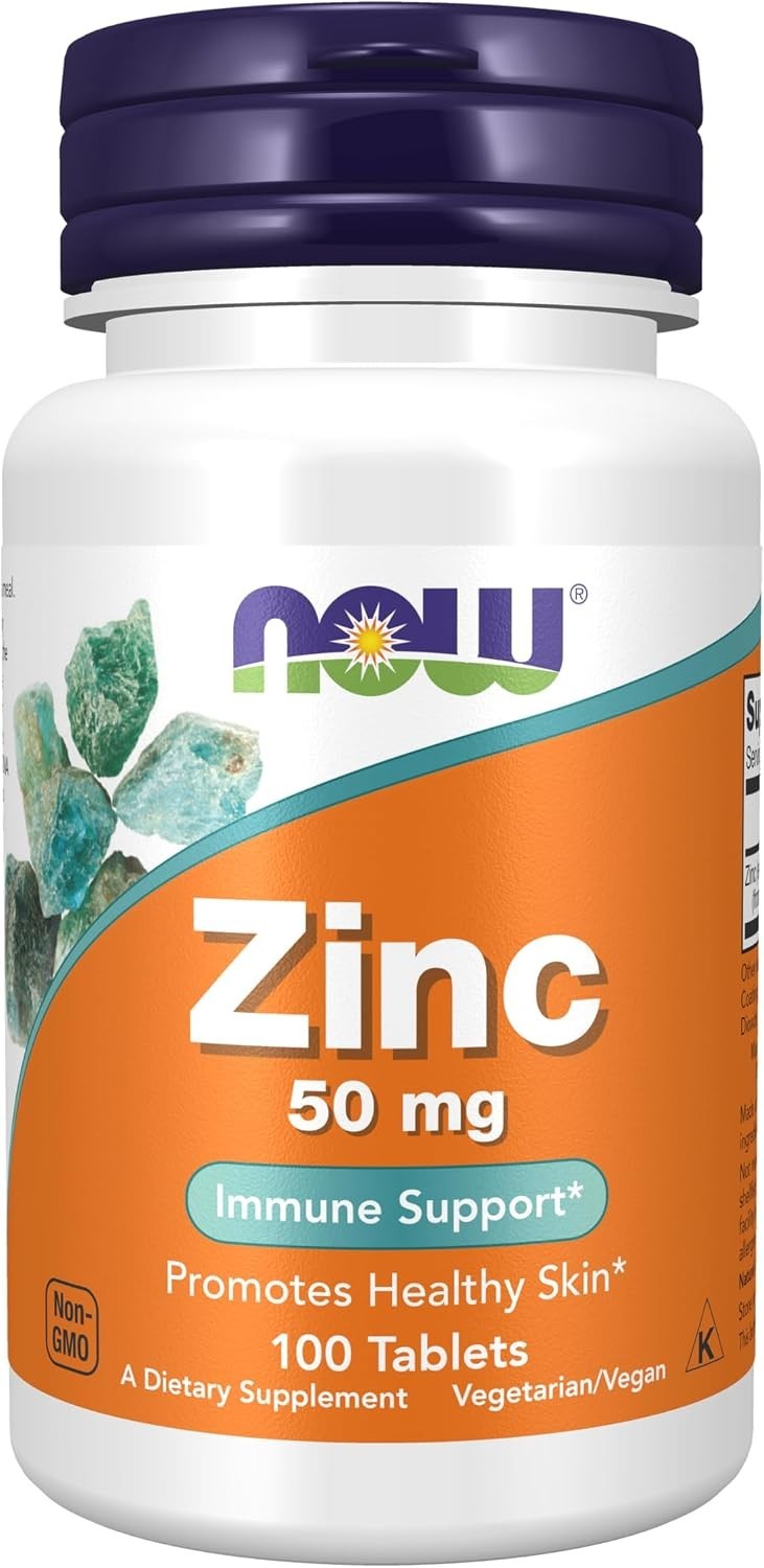 NOW FOODS Zinc 50 mg 100 Tablets