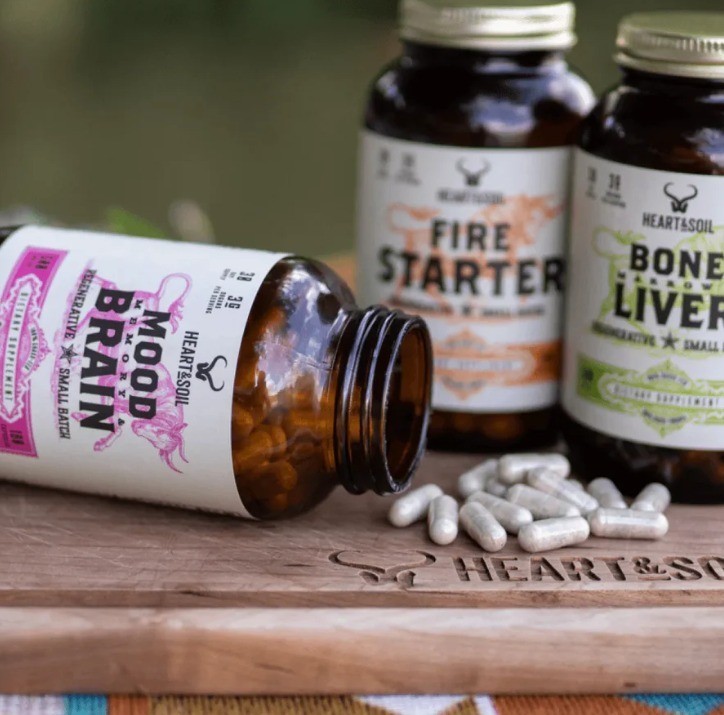 HEART & SOIL – 100% Grass Fed & Finished Mood, Memory & Brain – 180 Capsules
