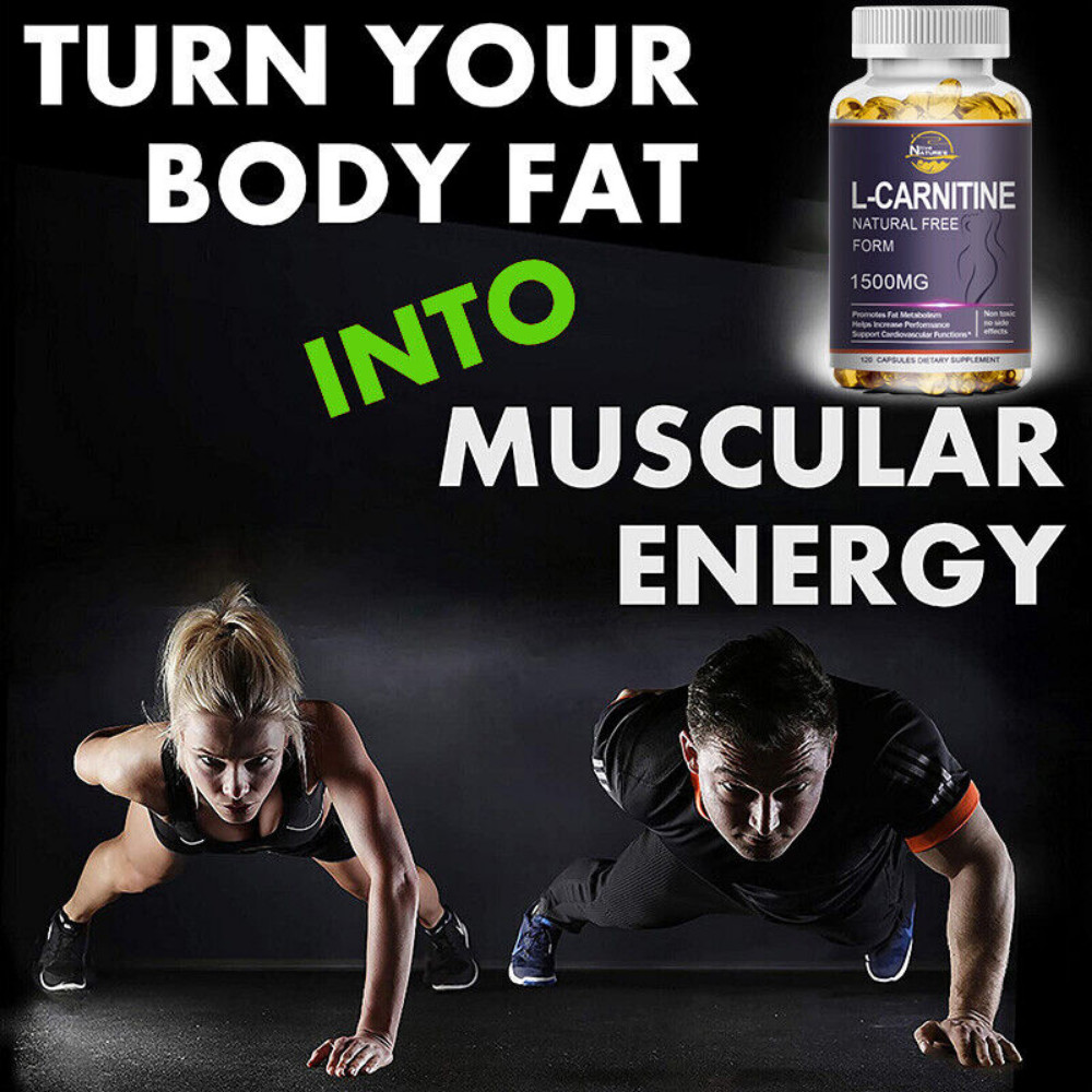 L-Carnitine – Strong Fat Burner Weight Loss – Supports Natural Energy Production