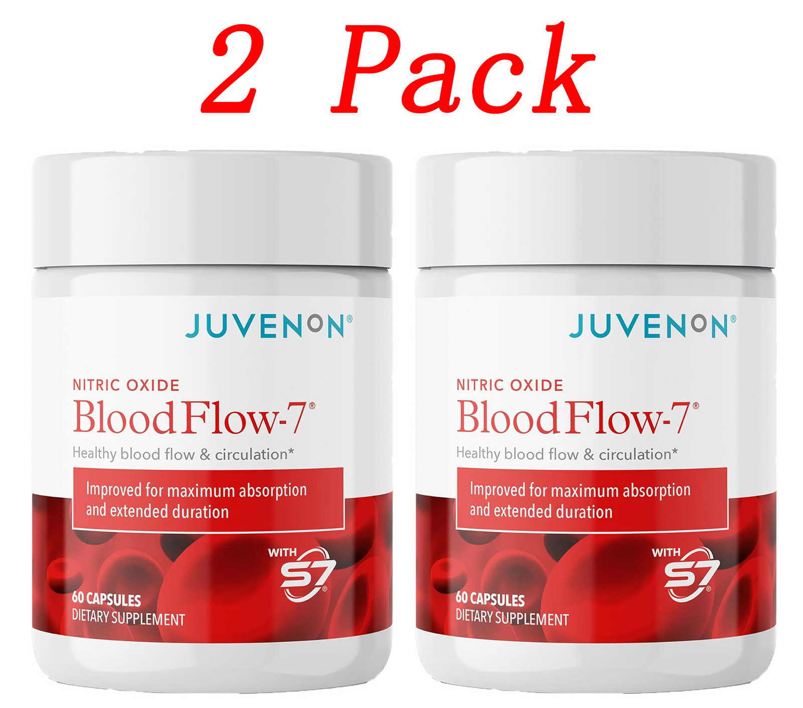 Juvenon BloodFlow-7 New & Improved Blood Circulation 60 Softgelsules New