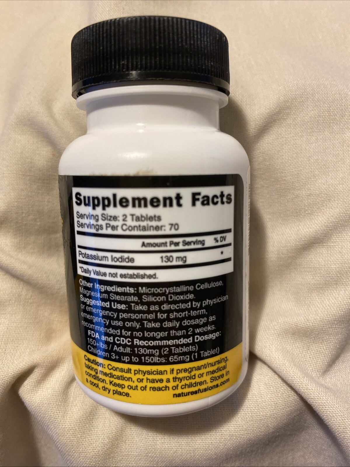 2 Pack Nutri Potassium +Iodide Tabs 130 Mg 140 Tablets Each Exp 10/33