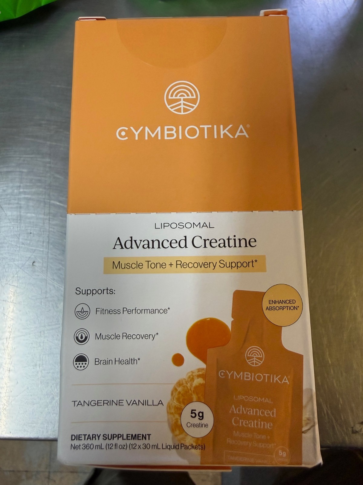 12ct – 1oz Cymbiotika Advanced Creatine 5g Tangerine Vanilla Exp 11/2026