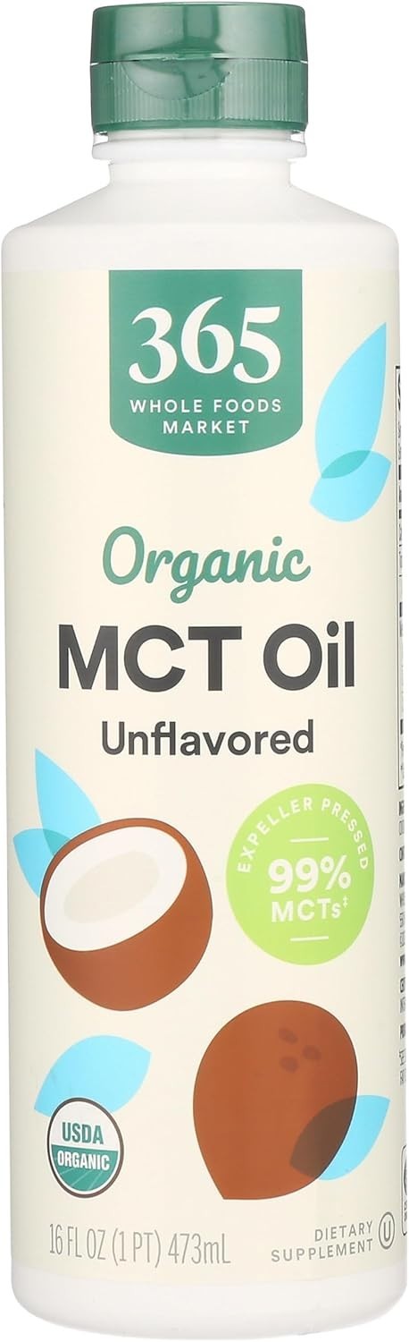 Organic Unflavored MCT Oil – 16 Fl Oz for Keto, Coffee, & Smoothies