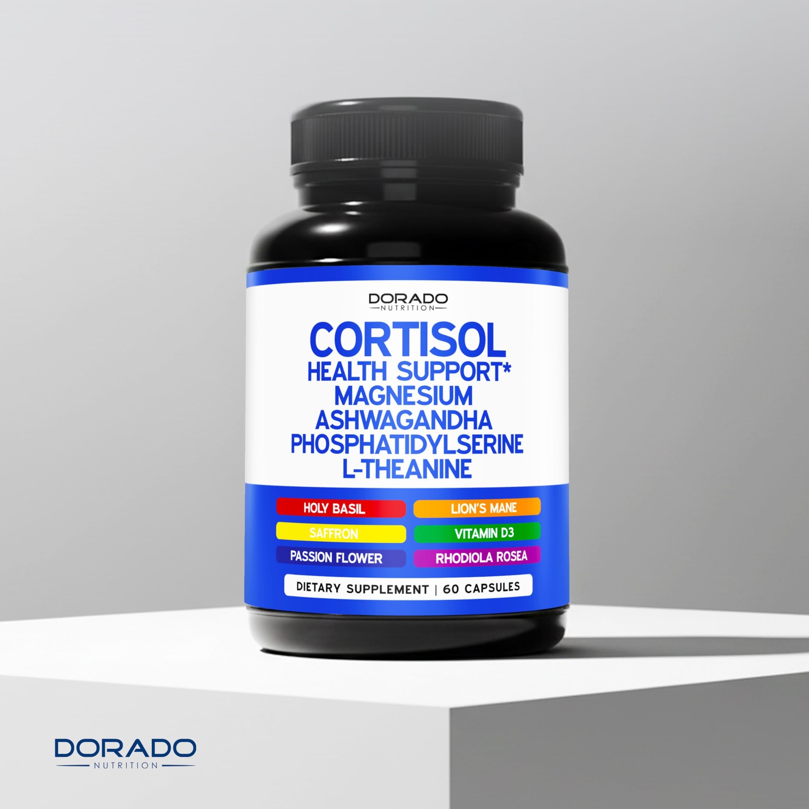 Cortisol Supplements for Women & Men with 14 in1 Blend 60 Count (Pack of 1)