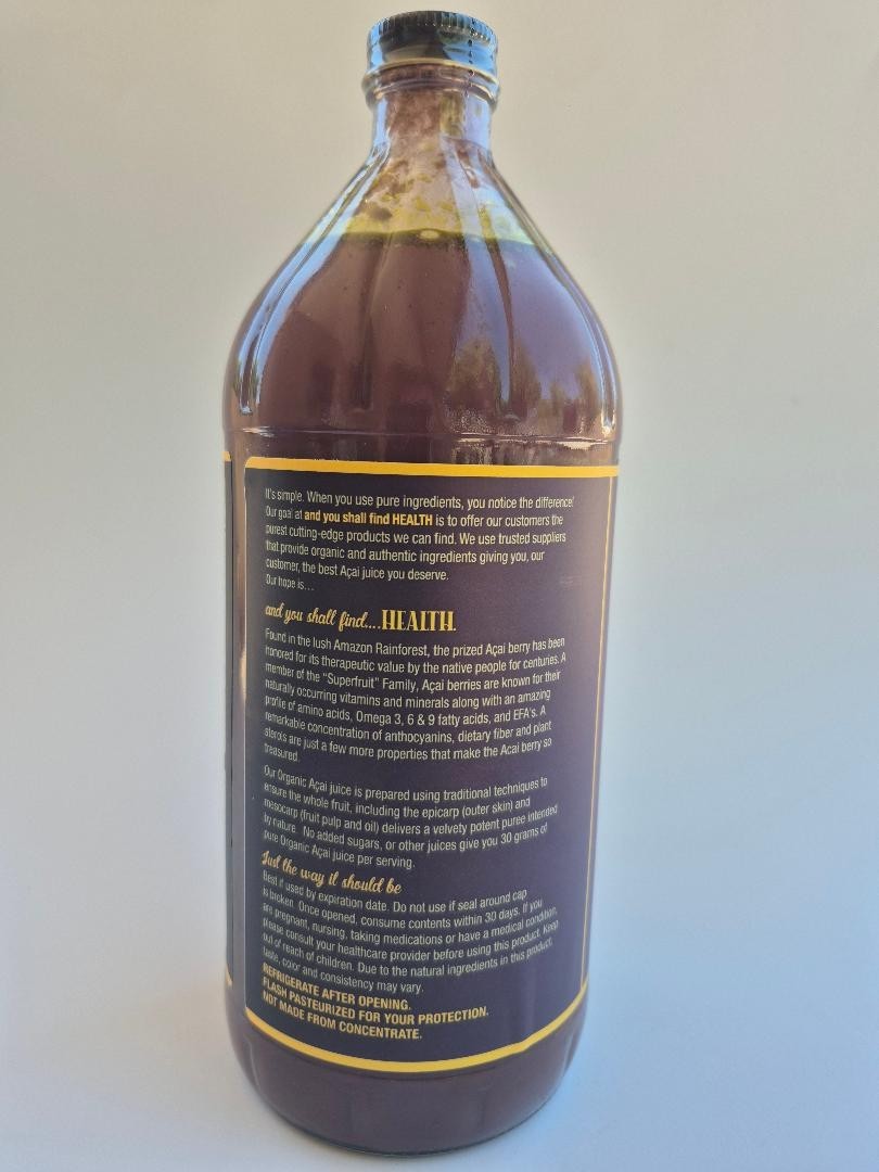 32oz GENESIS TODAY Organic ACAI 100 Pure Juice – Being Replaced Stay Tuned