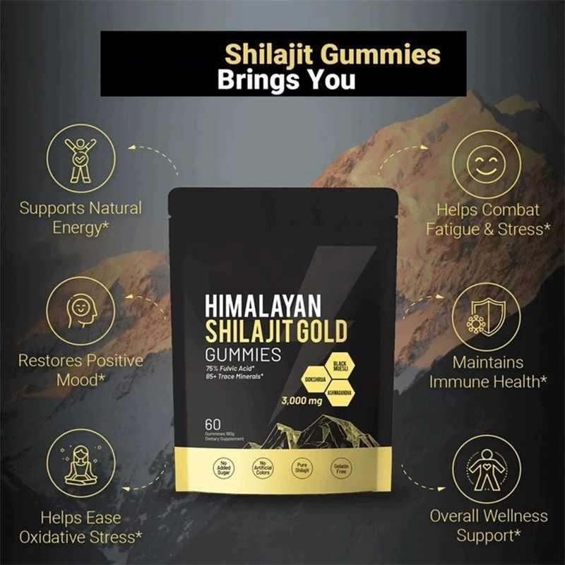 Shilajit 300 Gummies, Shilajit Micronutrient Supplement, Himalayan Premium fresh