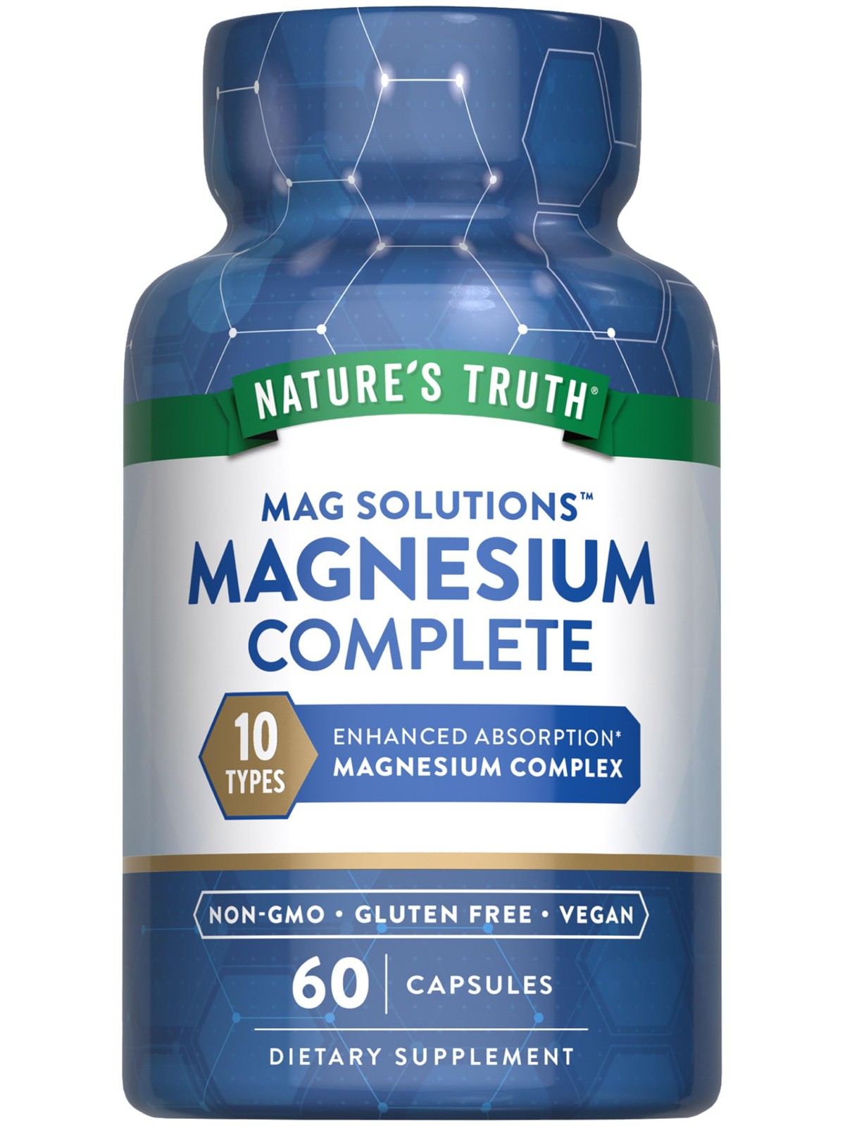 Nature’s Truth Magnesium Complex Supplement 10 Forms | 60 Count (Pack of 1)