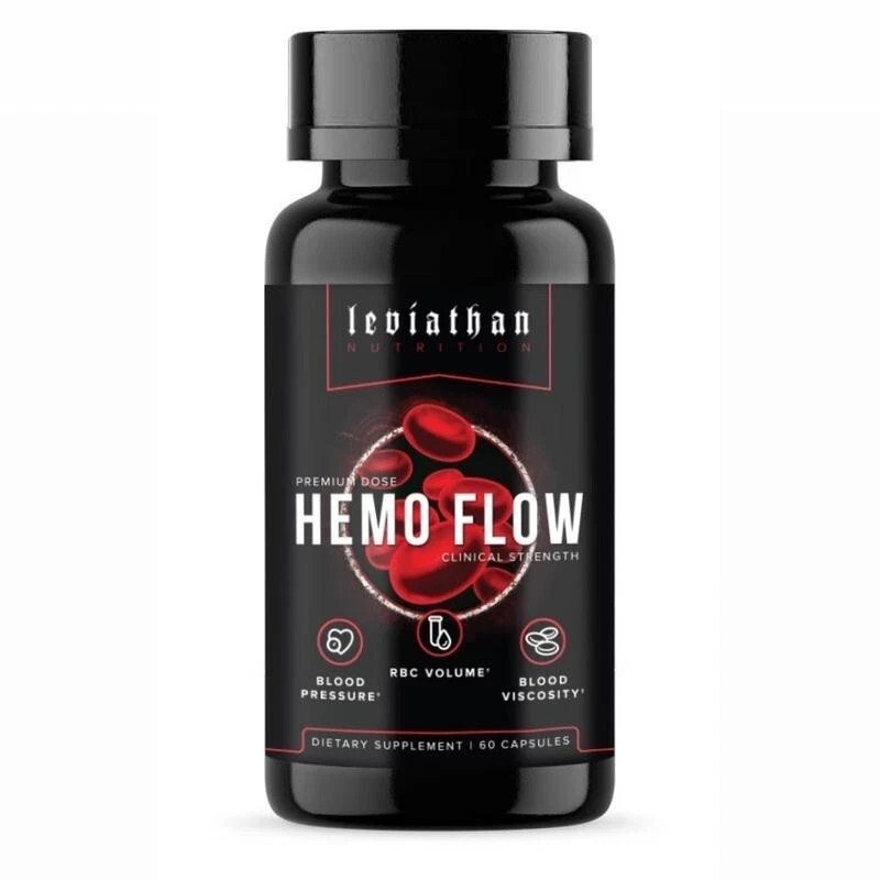 3pcs Leviathan Nutrition Hemo Flow Supplement with Nattokinase for Nitric Oxide