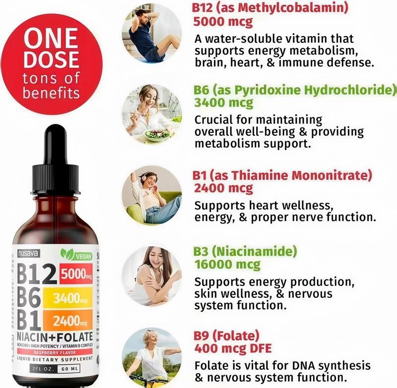 Vitamin B12 Sublingual Vitamin B Complex B12,Vitamin B12 and B6 Liquid Drops