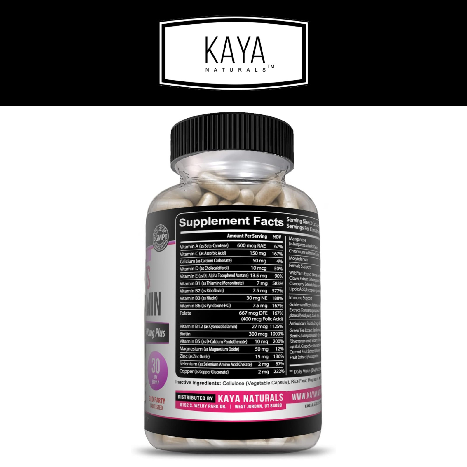 Womens Multivitamin & Multi-Mineral, Increase energy metabolism and vibrance