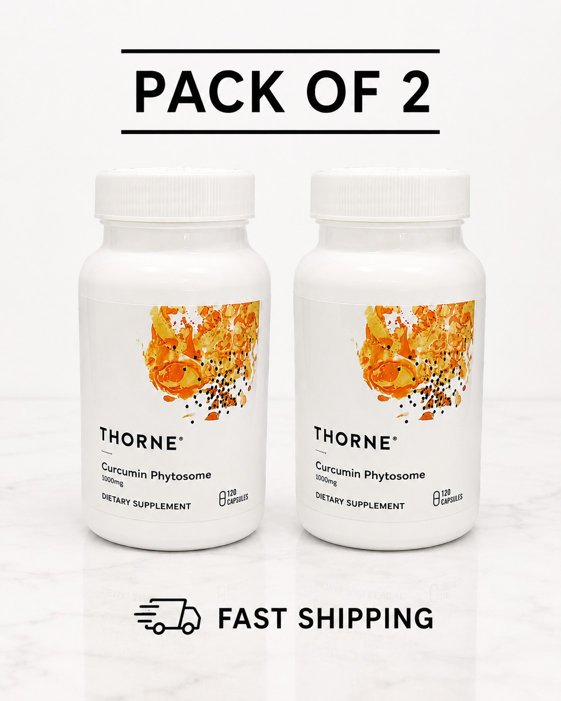 Thorne Curcumin Phytosome 1000mg Dietary Supplement | 120 Capsules pack of 2 New