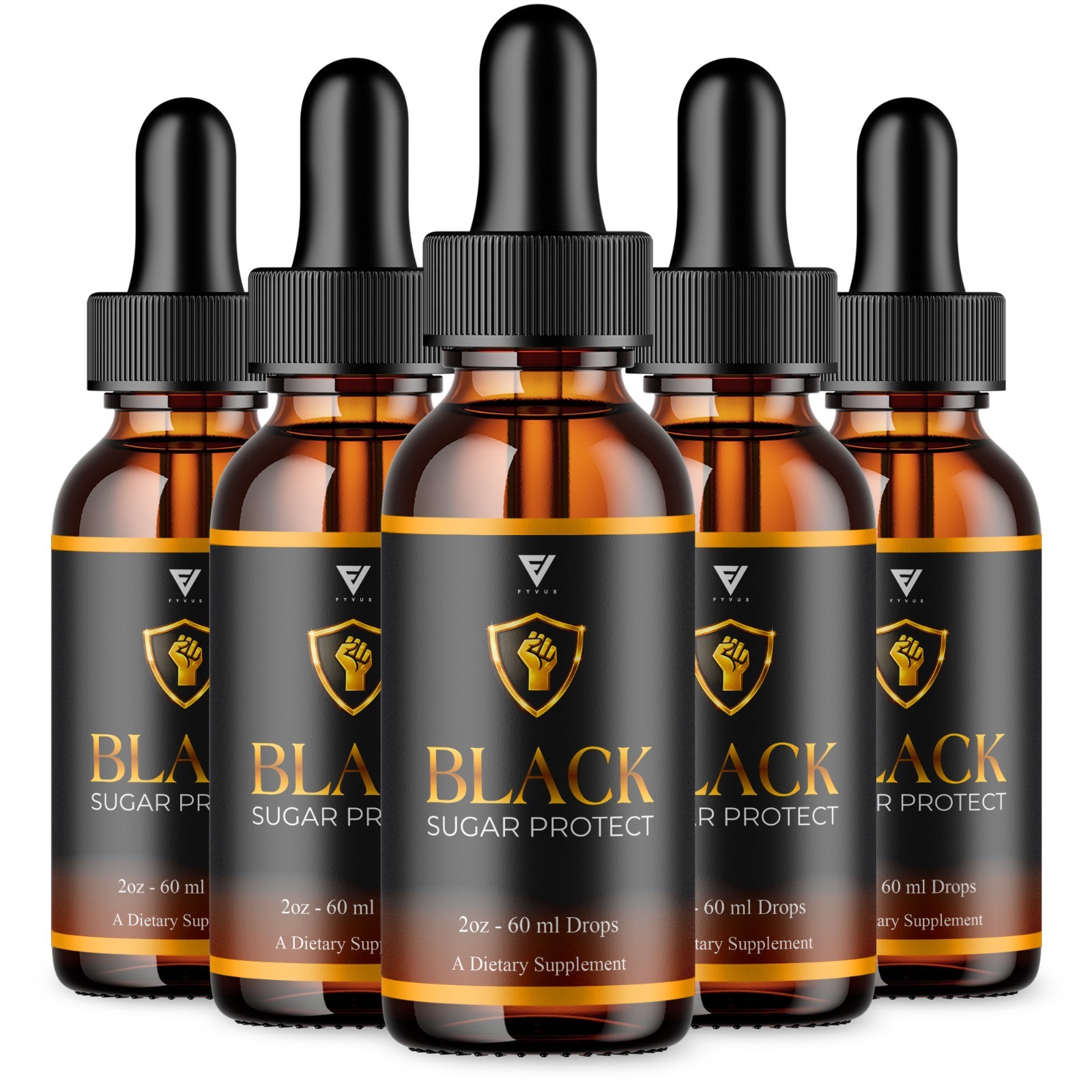 (5 Pack) Black Sugar Protect Drops, BlackSugarProtect Blood Support (10oz)