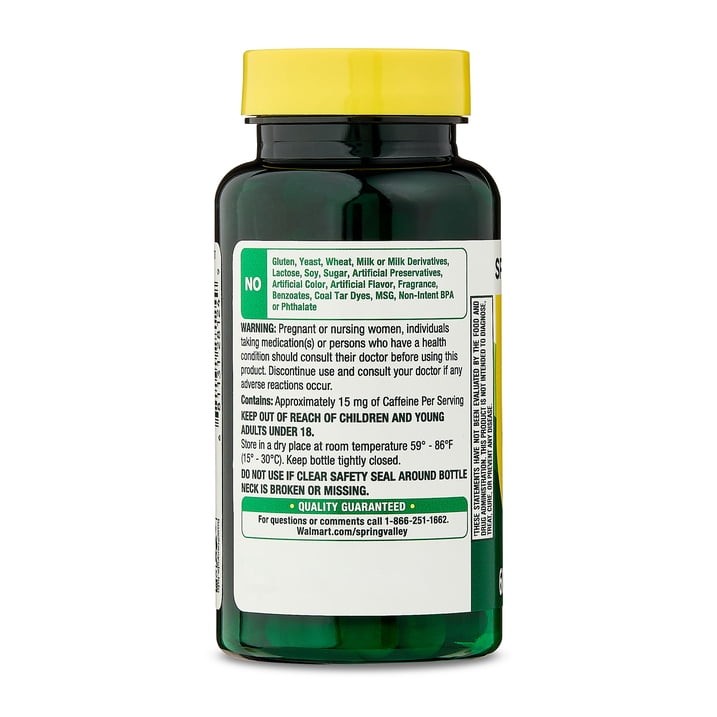 3 Pack Spring Valley Green Tea Extract 500 mg Vegetarian Capsules 60 Count