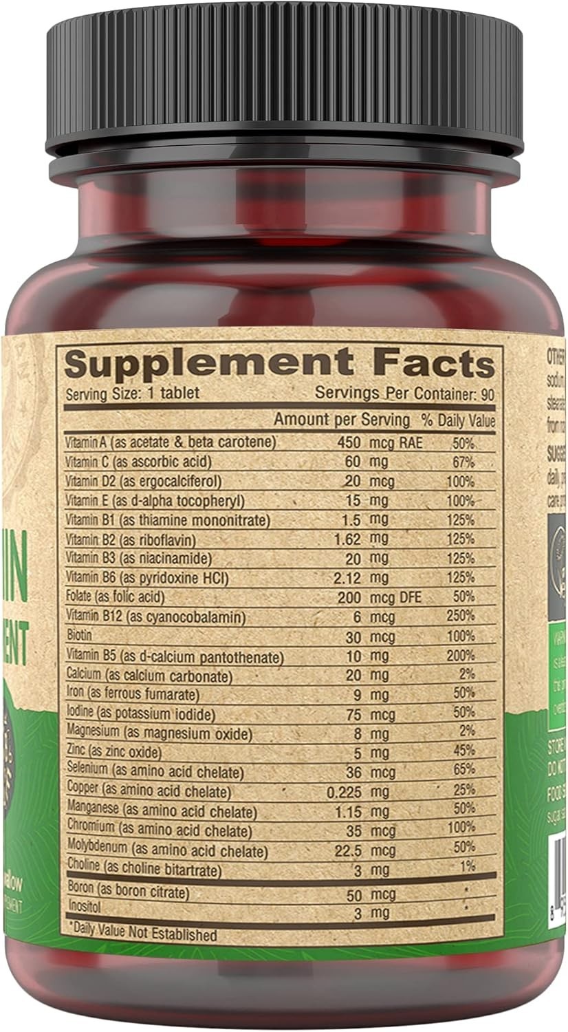 DEVA Vegan Multivitamin & Mineral Support with Iron Unisex- 90 Tiny Tablets