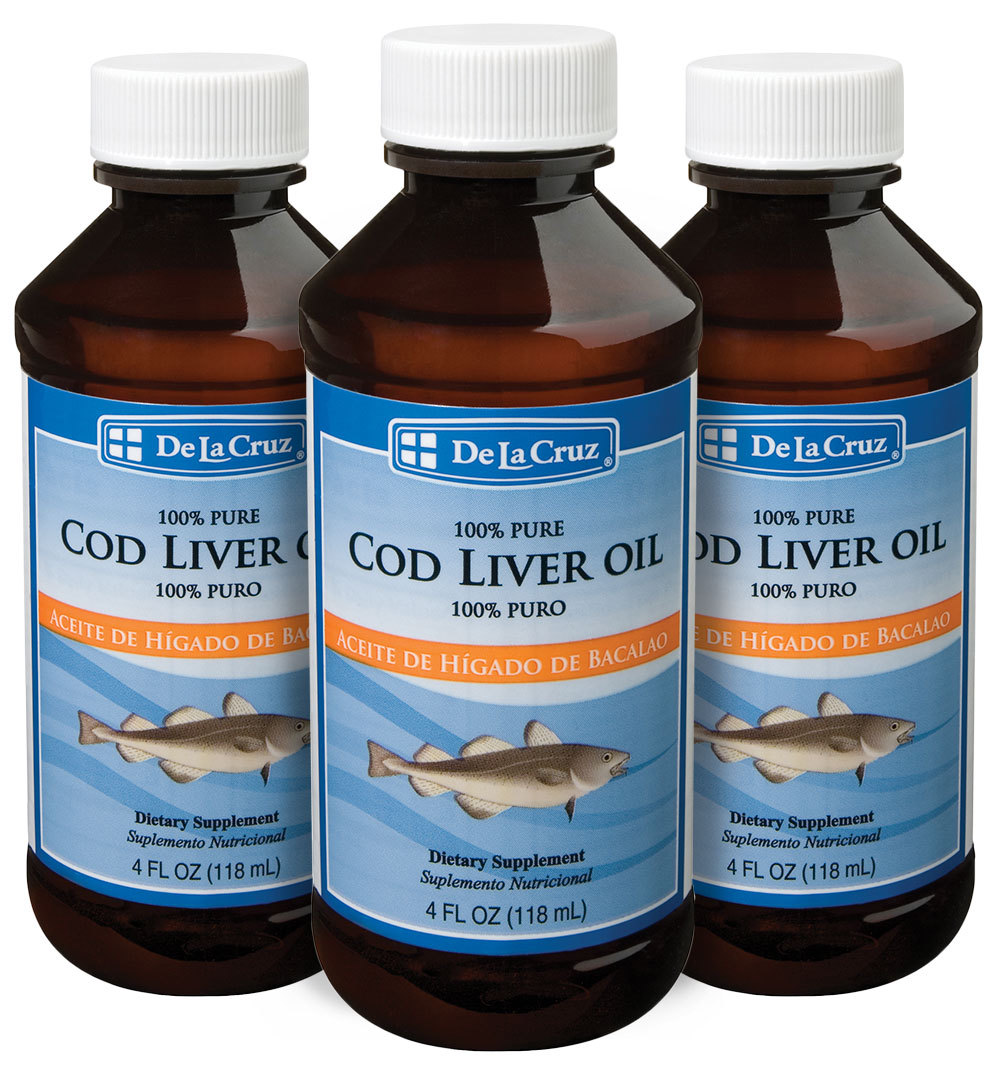 De La Cruz® Pure Icelandic Cod Liver Oil 4 FL OZ (3 BOTTLES) Exp. 05/ 2025