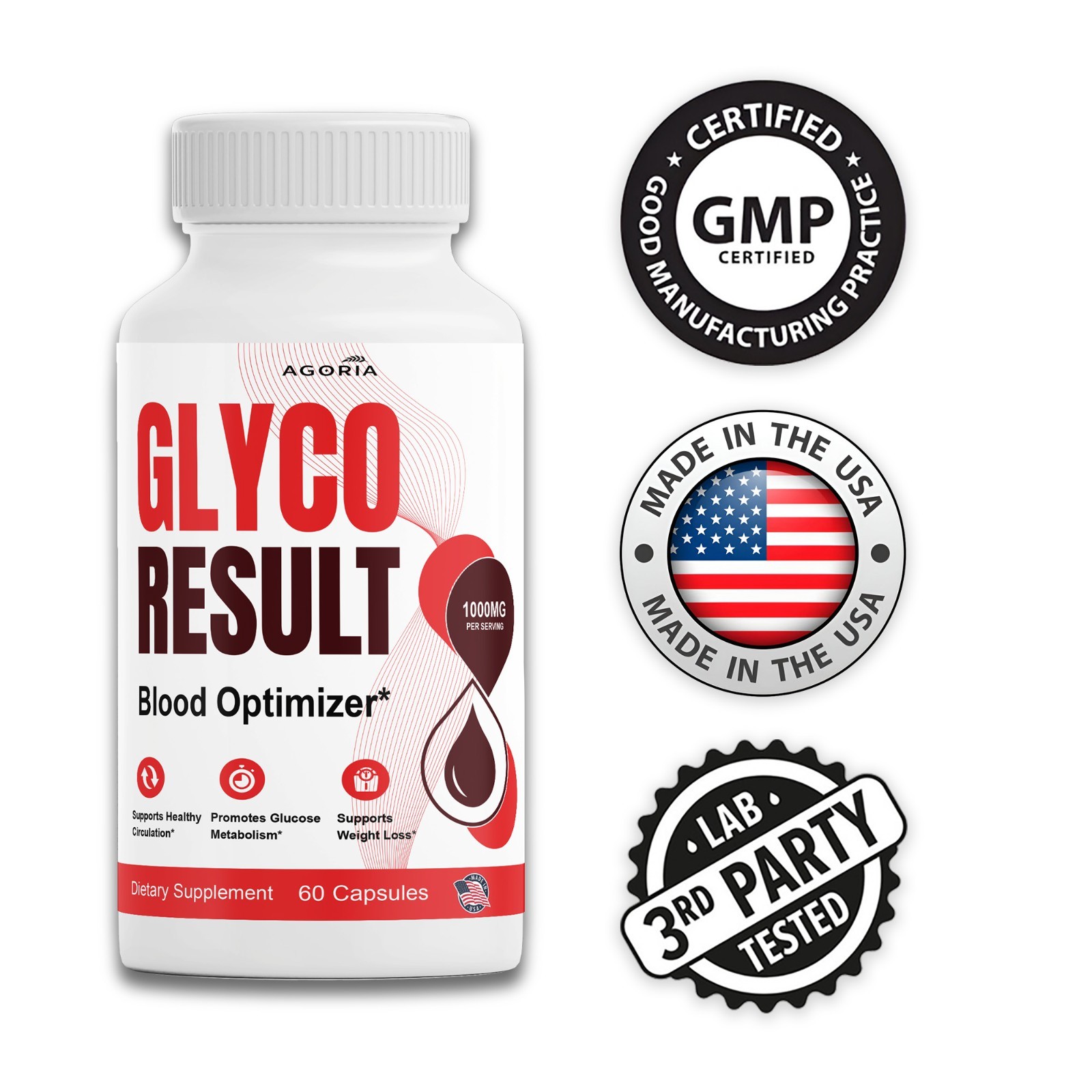 (1 Pack) Glyco Result Advanced Blood Health Support Formula, GlycoResult Pills