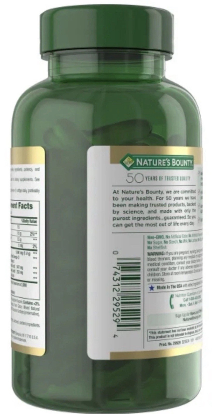 Nature’s Bounty Fish Oil 1400mg 130 Softgels 980 mg of Omega-3 EXP 07/2027