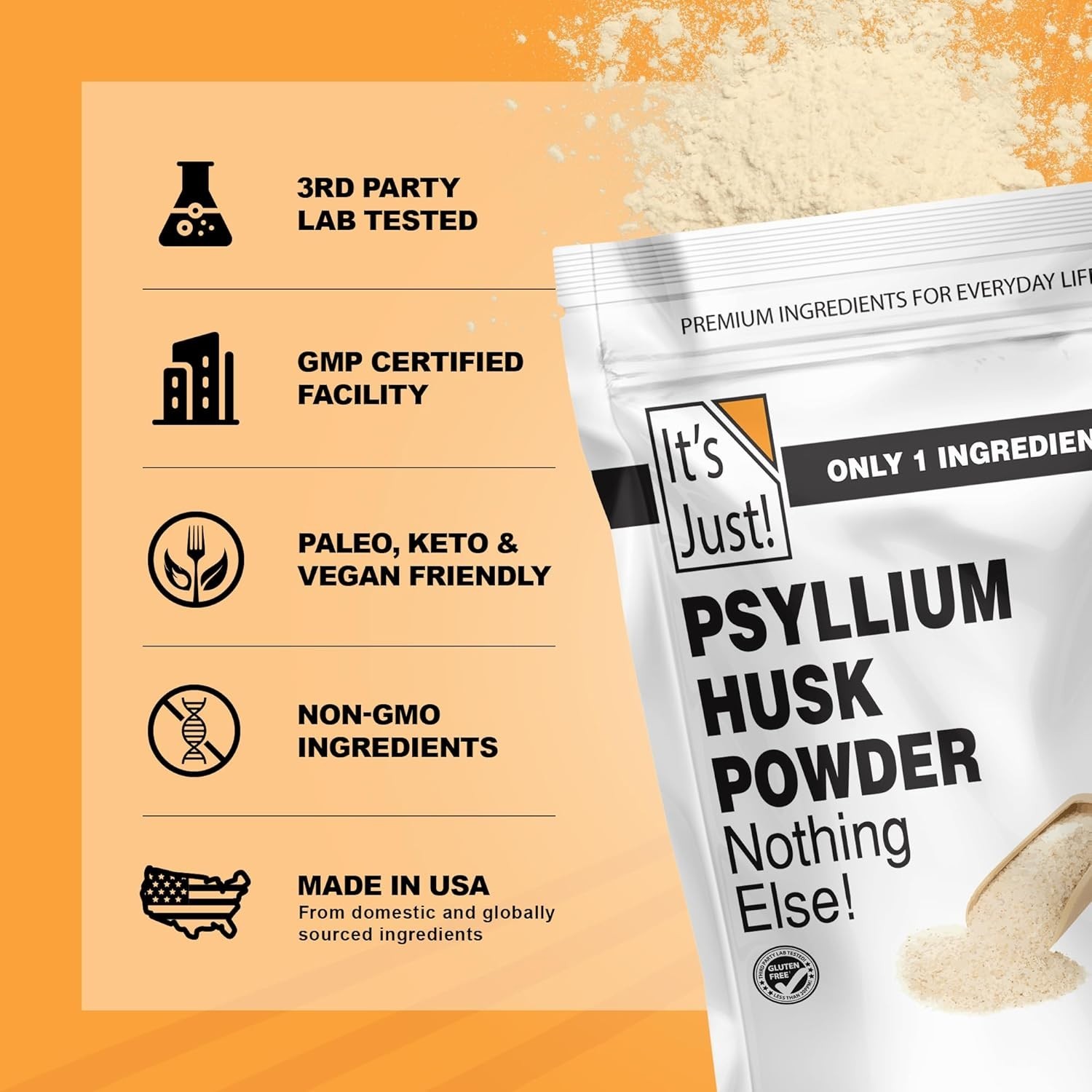 PurePsyllium Husk Powder – Keto-Friendly Digestive Support & Baking Essential