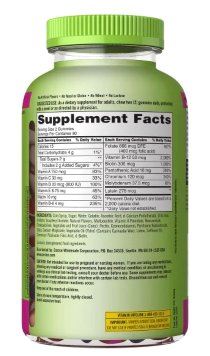 Kirkland Signature Adult Multivitamin Gummies 160 Count