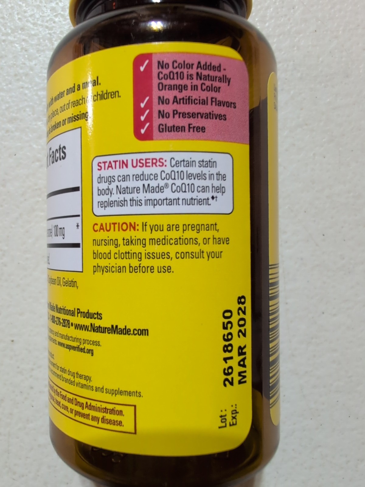 Nature Made CoQ10, 100mg. All-in-One Product, Softgels – 80 Count 03/2028