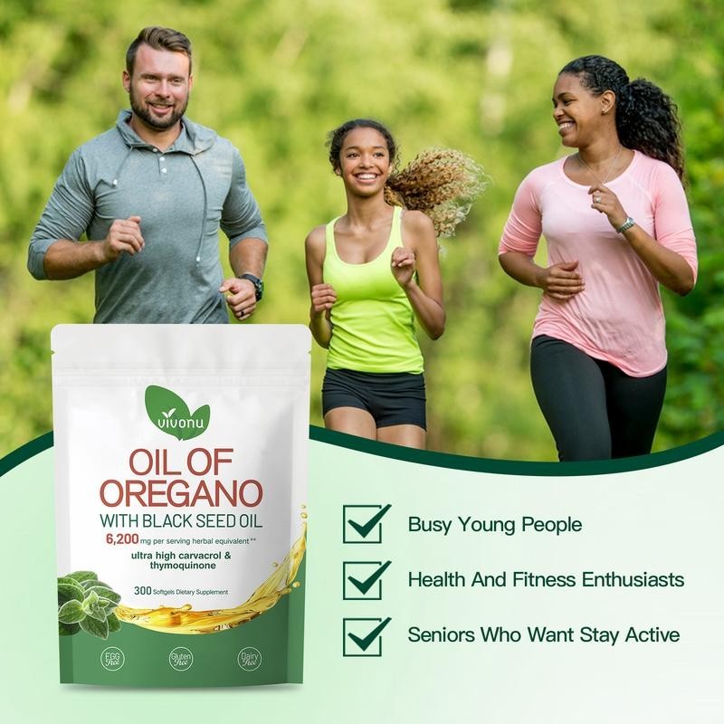 Oil of Oregano with Black Seed Oil | Natural Antioxidants | Nutritional Support