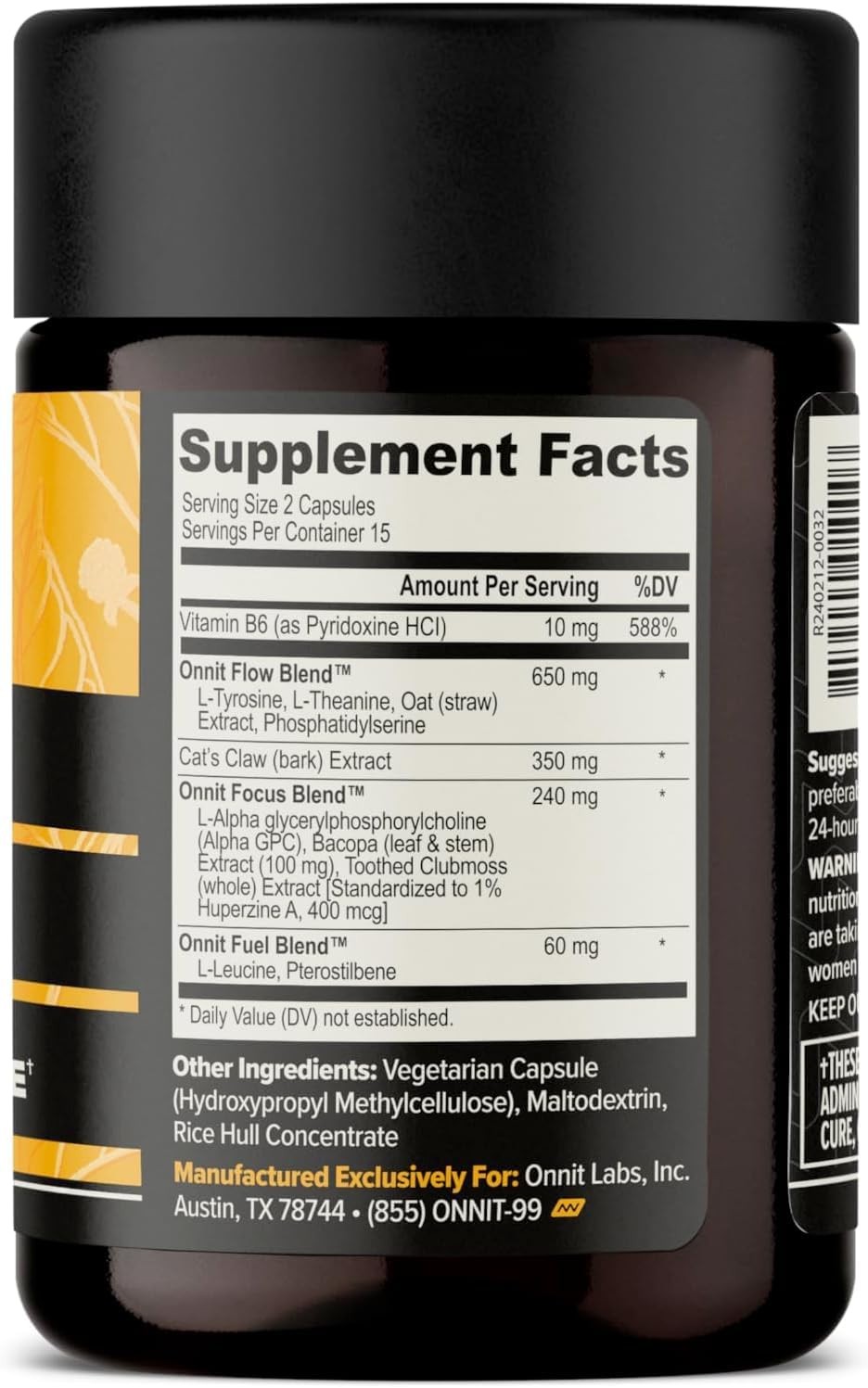 ONNIT Alpha Brain® Nootropic Brain Supplement for Men and Women, IGEN™ Non-GMO