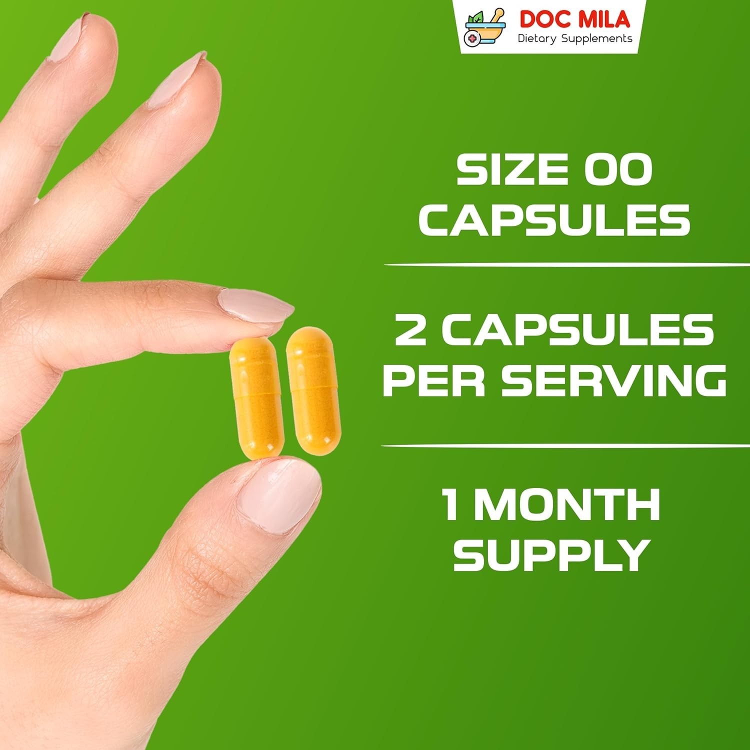 Doc Mila Vitamin B2 Riboflavin 400mg Migraine Support Vegan 60 Capsules Pills