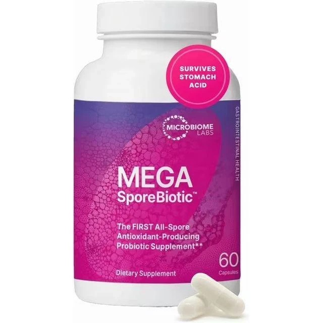 Mega Sporebiotic 180 Capsules Microbiome, Gut Health Probiotic – Free Shipping-