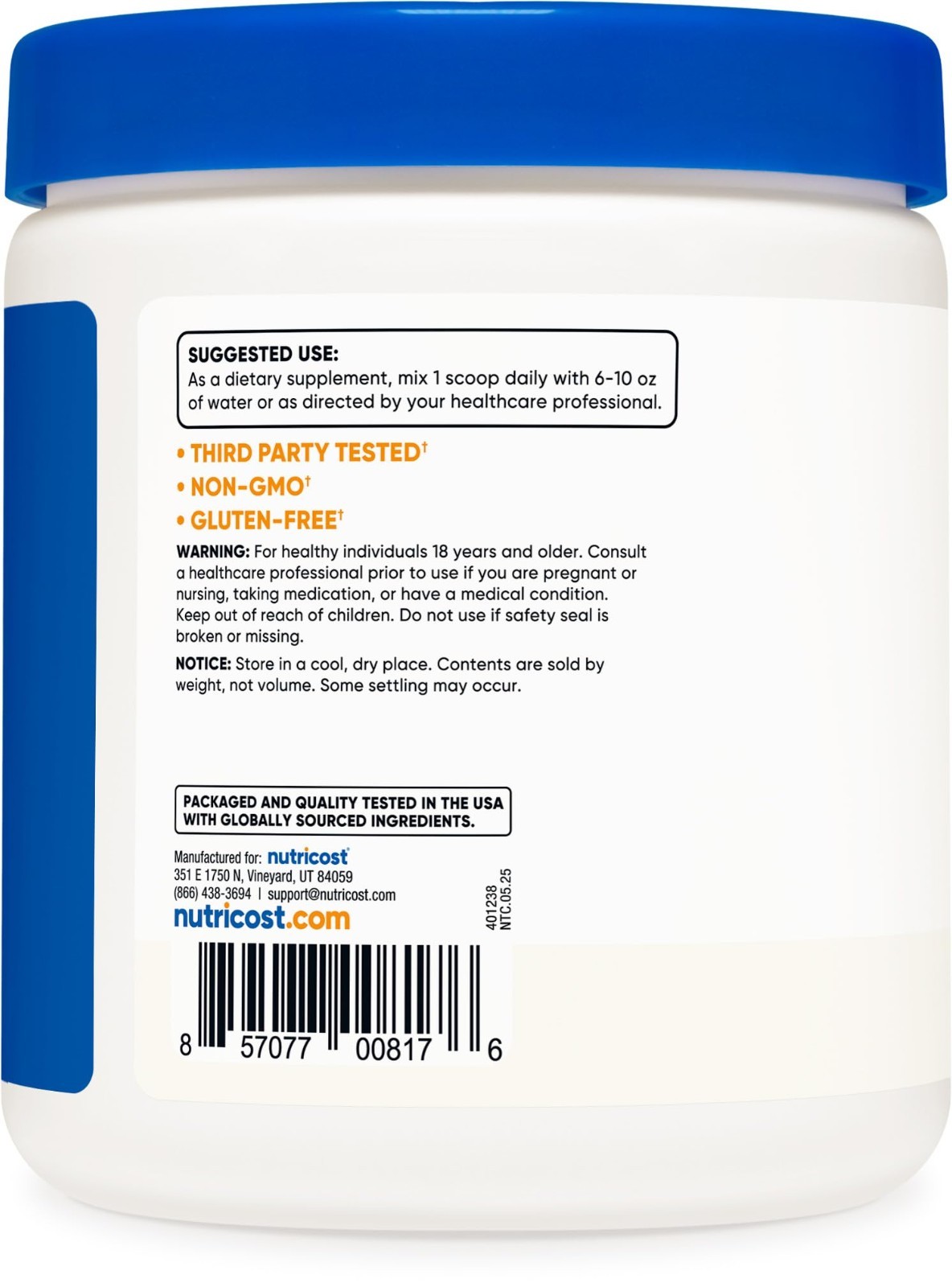 Pure L-Citrulline Powder 250g – Boost Energy, Enhance Performance, Muscle Suppor