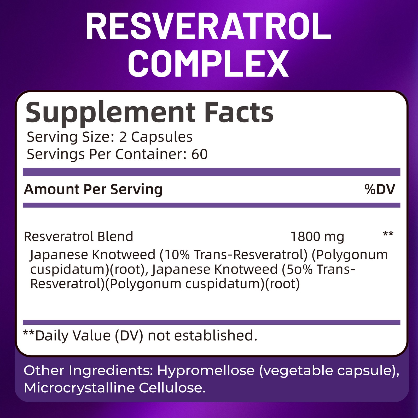Resveratrol Complex 120pcs – Supports Cellular Energy and Repair, Skin Health
