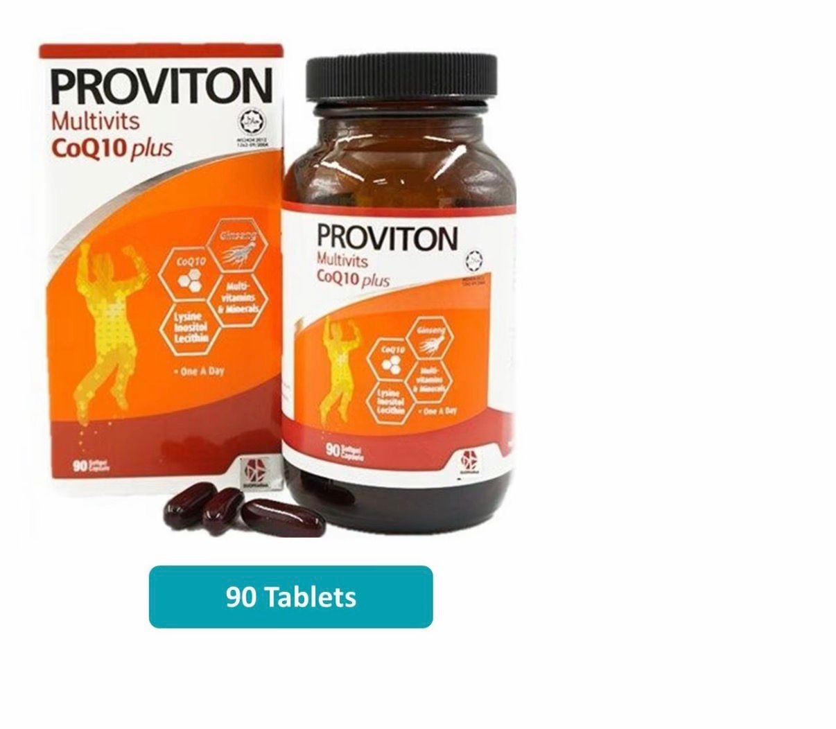 Proviton Multivitamin 90 Tabs Ginseng and Coenzyme Q10 Plus 07/2027