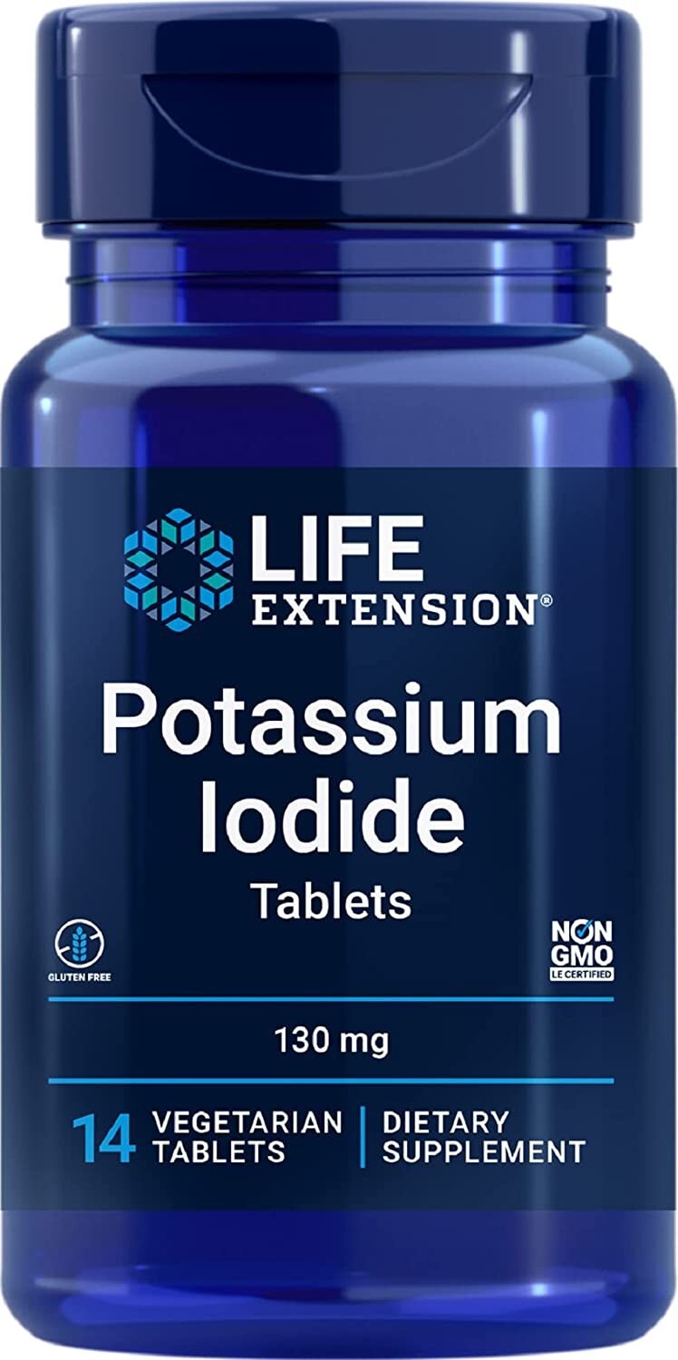 2X Life Extension Potassium + Iodide 130 MG 14 Tablets -Fallout / Survival Kit ✅