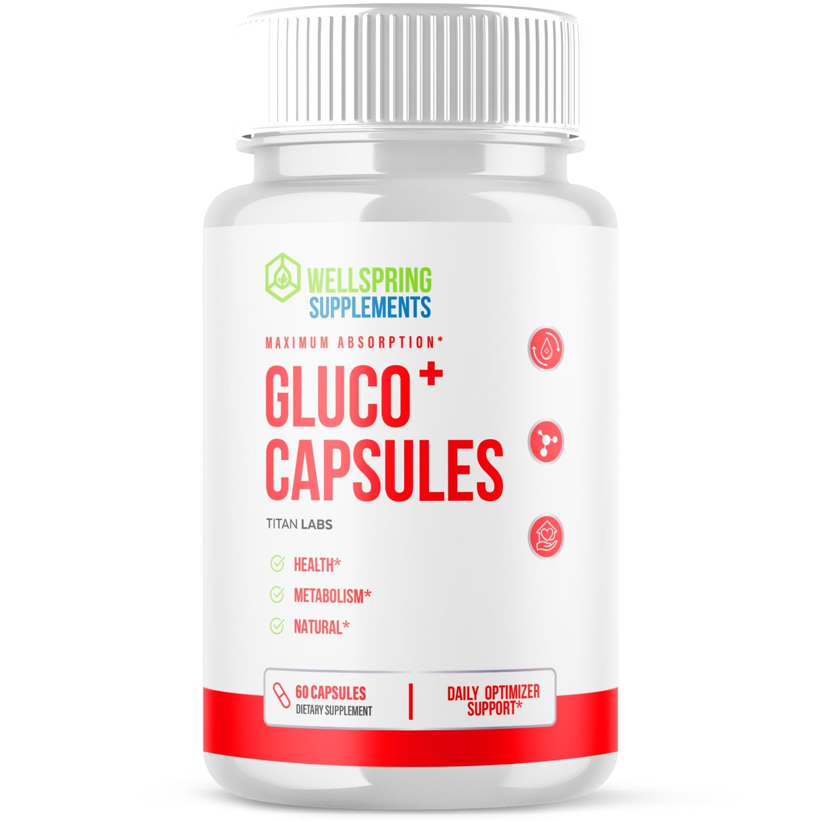 (1 Pack) Gluco+ Advanced Blood Health Support Supplement Gluco Plus 60 Capsules