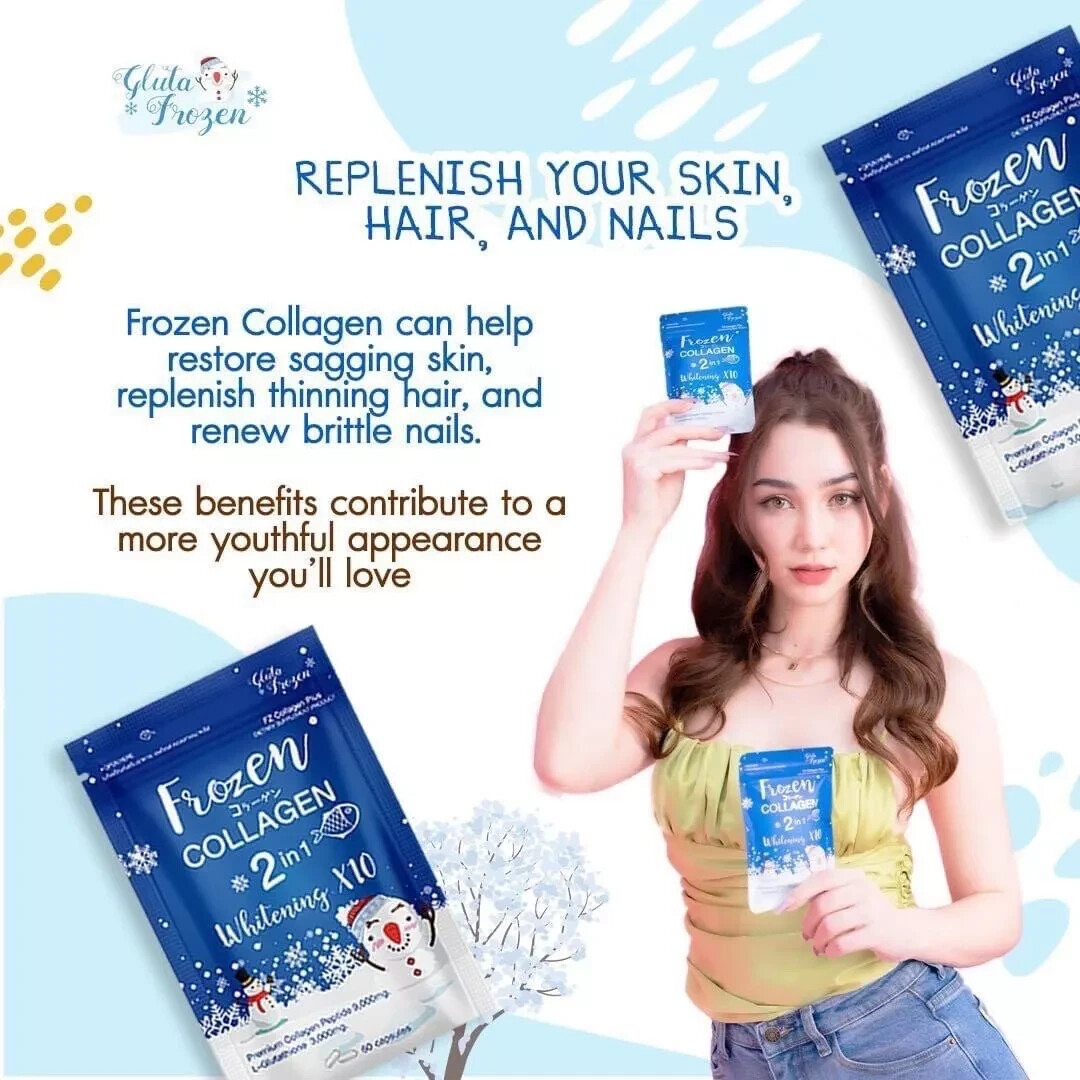 FROZEN COLLAGEN 2in1 Whitening 60capsules Authentic! US Seller