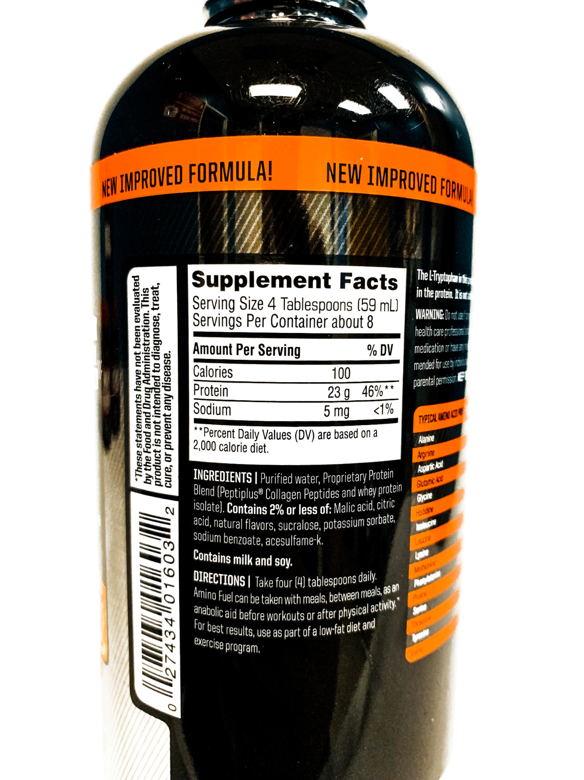 Twinlab AMINO FUEL 32 fl oz Liquid Aminos GRAPE BUILD MUSCLE *FREE Shipping*
