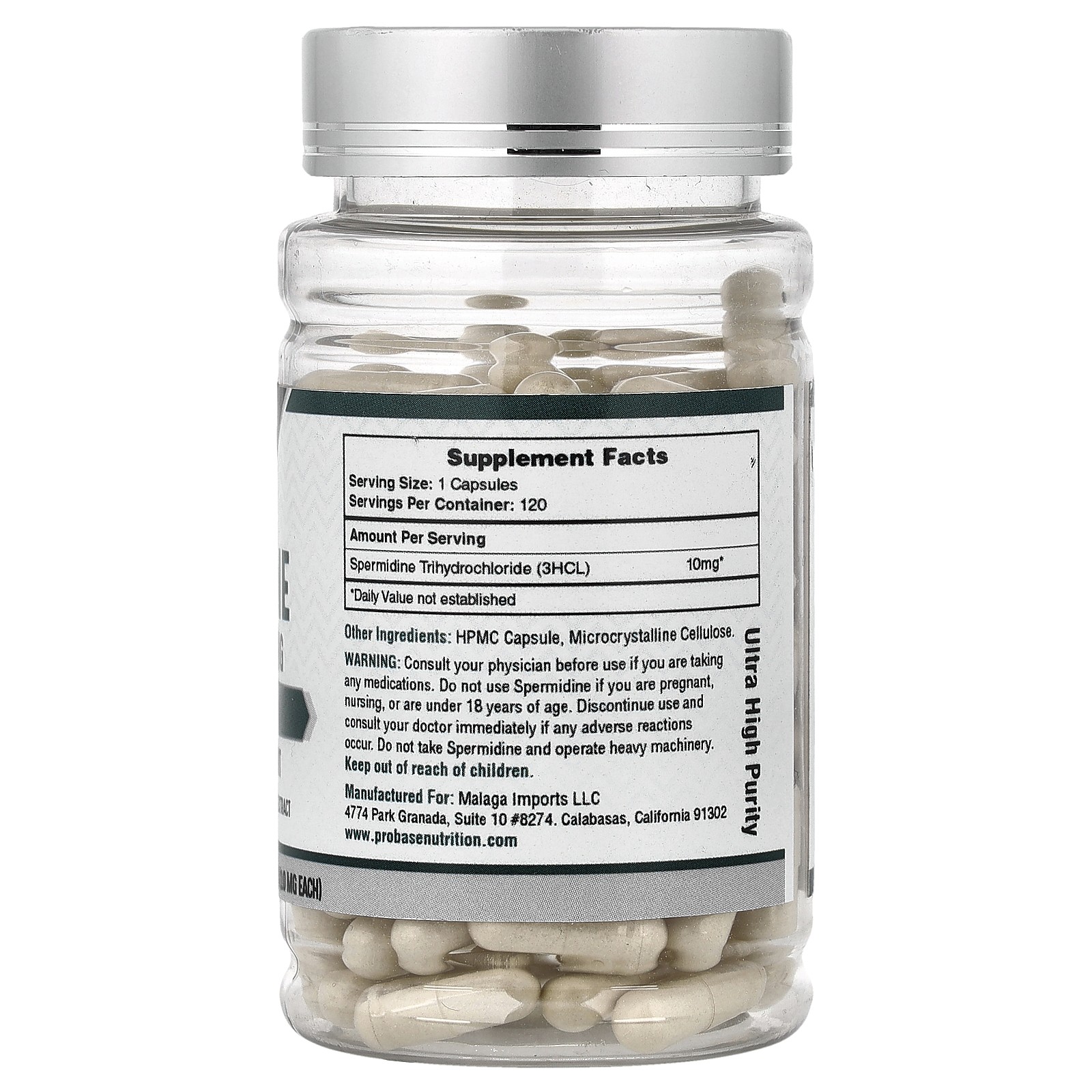 Spermidine, 10 mg, 120 Capsules