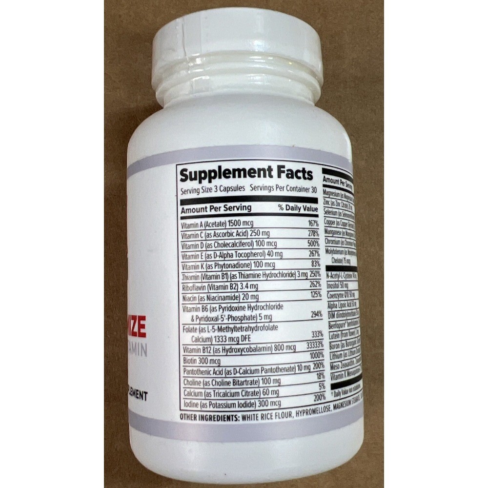 10X Health Optimize Methylated Multivitamin – Complete Vitamins for Men & Women