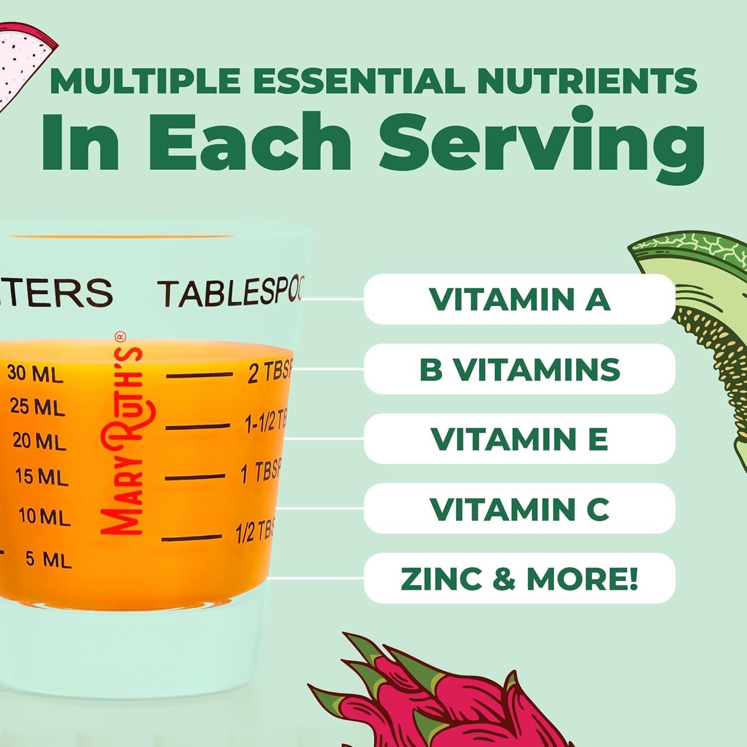 MaryRuth’s Liquid Multivitamin + Hair Growth | Biotin 15.22 Fl Oz (Pack of 1)