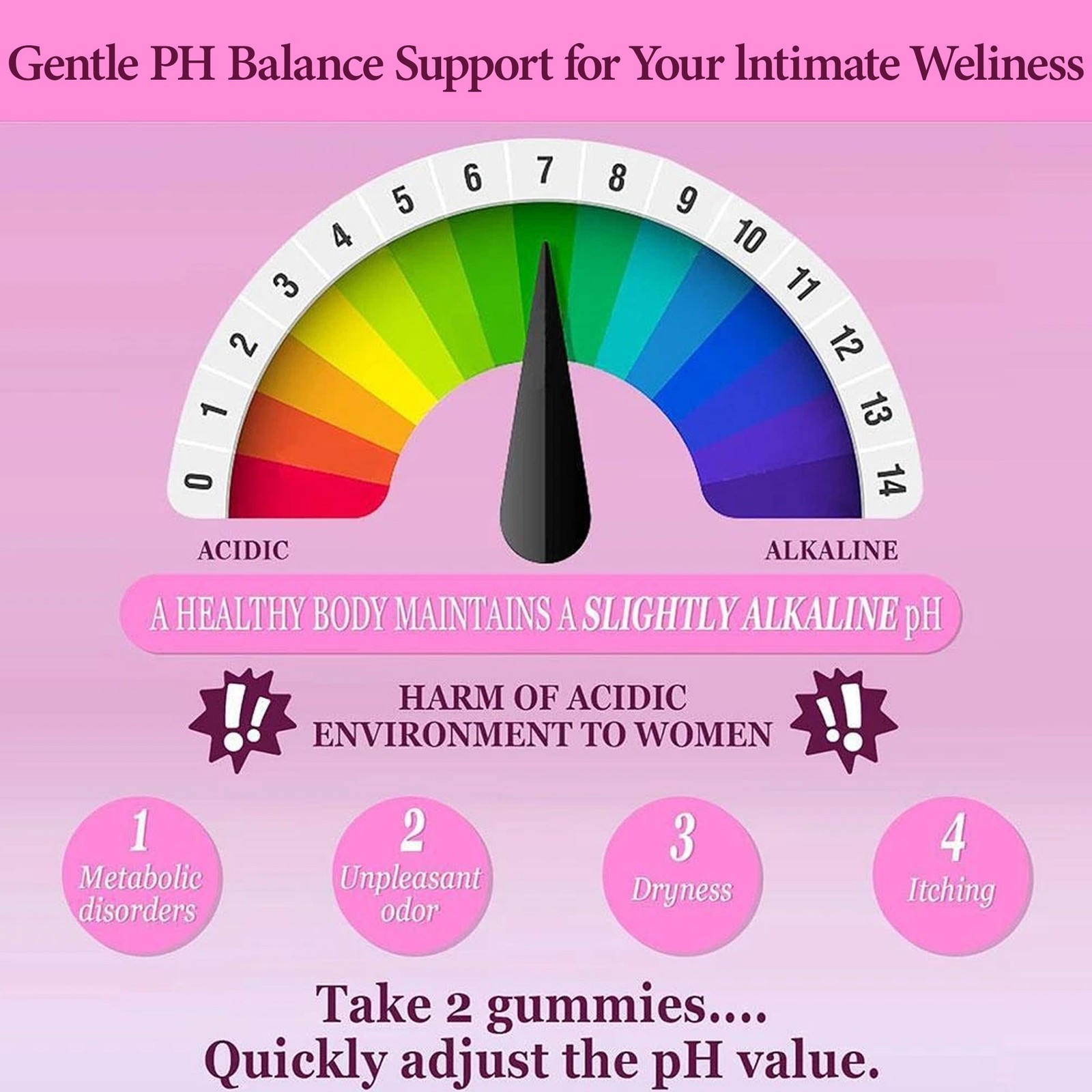 1-5PCS Feminine Probiotics Gummies Slippery Elm & Counts Women 60 Prebiotics