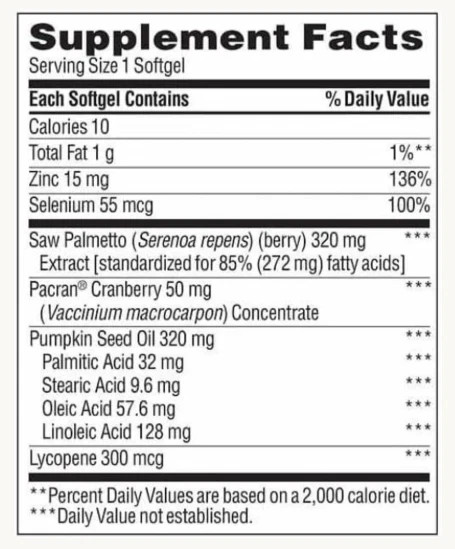 Genuine Trunature Prostate Plus Health Complex – 250 Softgels | Authentic